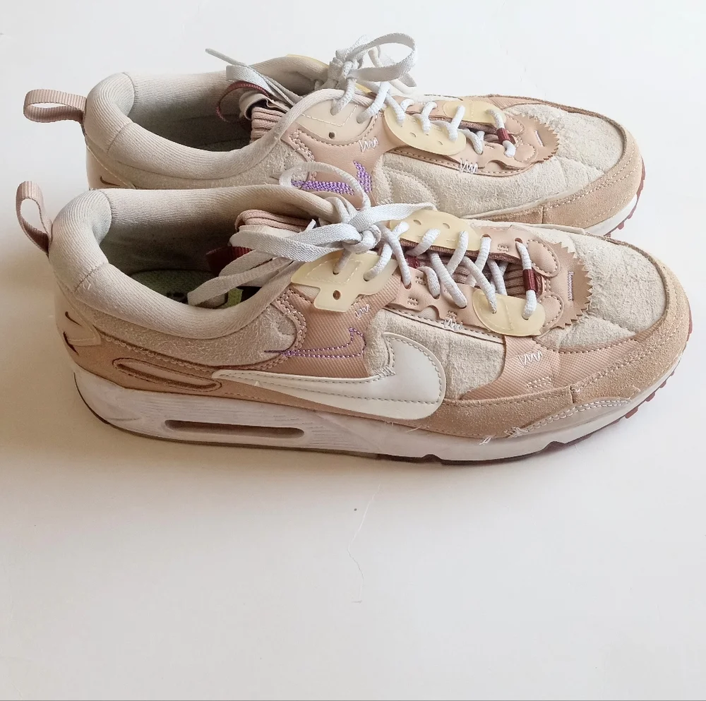 SOLDNike Air Max 90 Futura Serena Williams Sanddrift White Hemp Sneakers - Picture 7 of 11